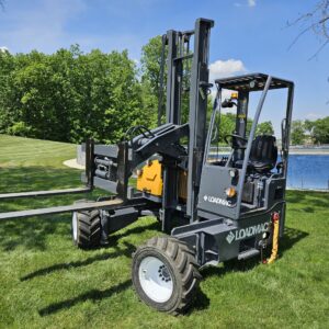 Loadmac 855 4-Way Truck Mounted Forklift. The Loamac Forklift represents their flagship model that is challenging the dominance of Moffett Forklifts