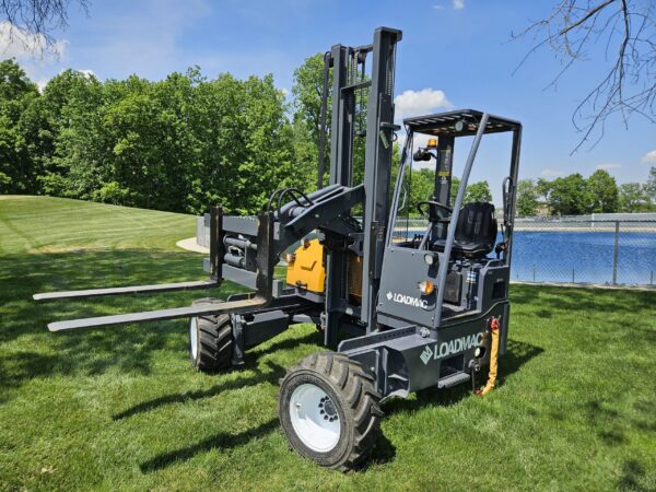 Loadmac 855 4-Way Truck Mounted Forklift. The Loamac Forklift represents their flagship model that is challenging the dominance of Moffett Forklifts