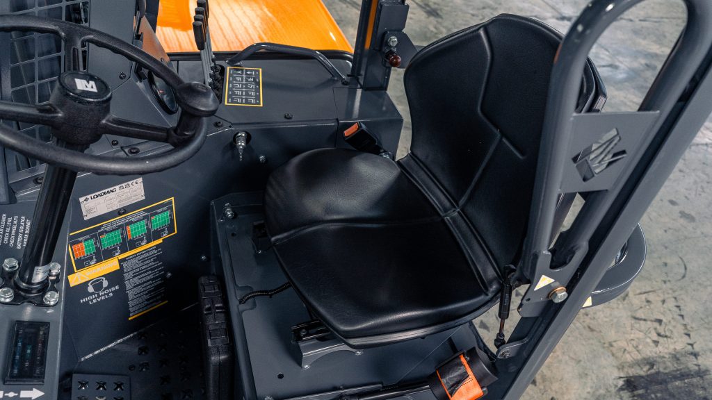 GoLoadMac 255 Ultra 2-Way truck mounted forklift interior detail image showing operator controls and equipment components in Spencerville, Indiana.