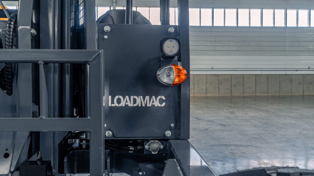 GoLoadMac 255 Ultra 2-Way truck mounted forklift interior detail image showing operator controls and equipment components in Spencerville, Indiana.