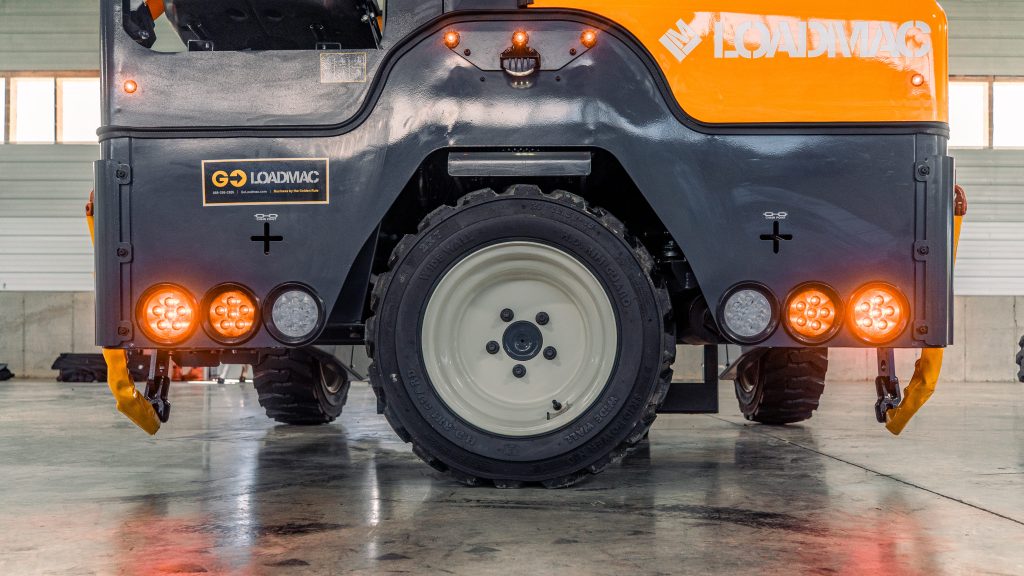 GoLoadMac 255 Ultra 2-Way truck mounted forklift interior detail image showing operator controls and equipment components in Spencerville, Indiana.